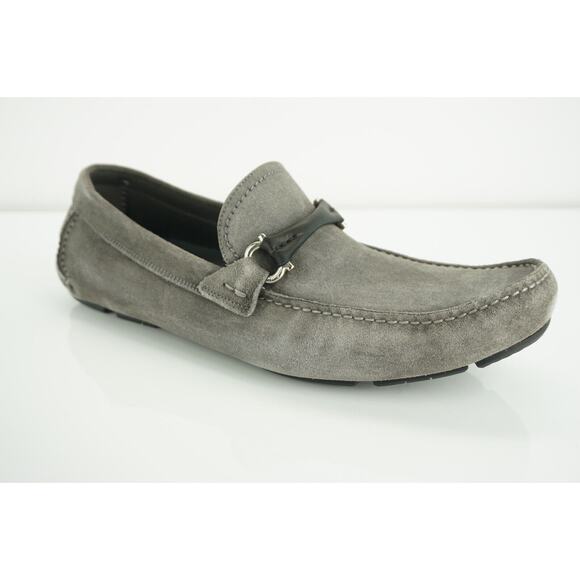 Salvatore Ferragamo Gran Prix Grey Suede Driving Loafers size 9 E moccasins NIB main image 7